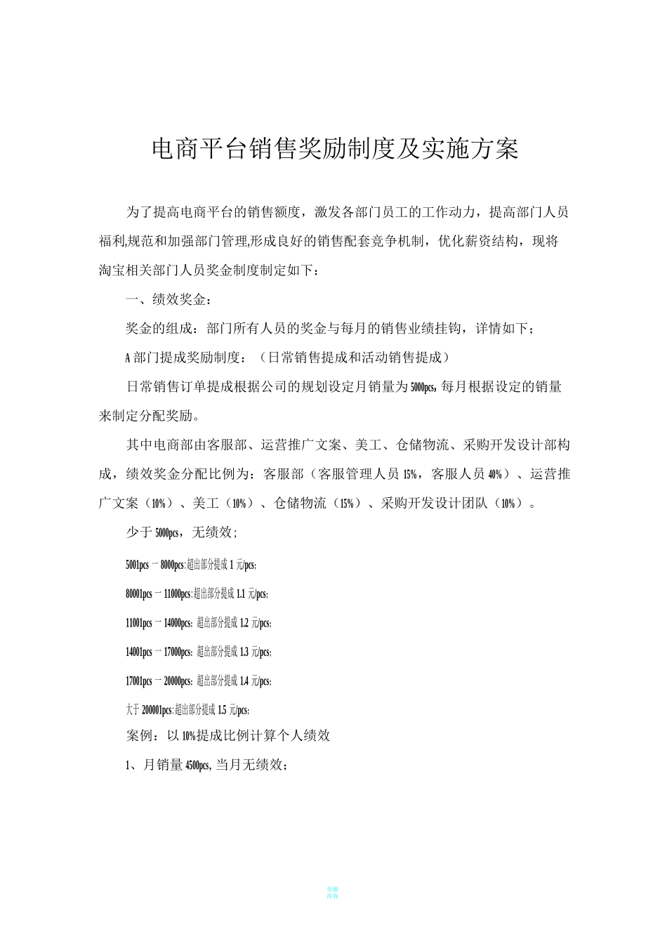 电商销售奖励制度_第1页