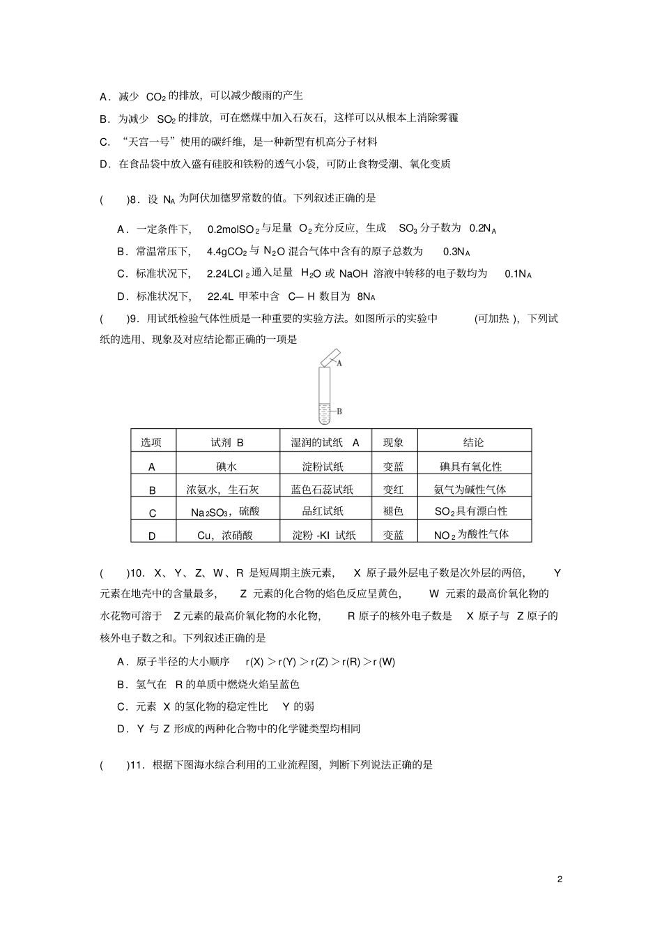 广东东莞松山湖莞美学校2016届高三上学期12月月考理科综合试卷剖析_第2页