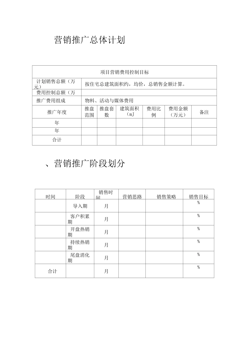 房地产项目营销推广计划(模板)_第3页