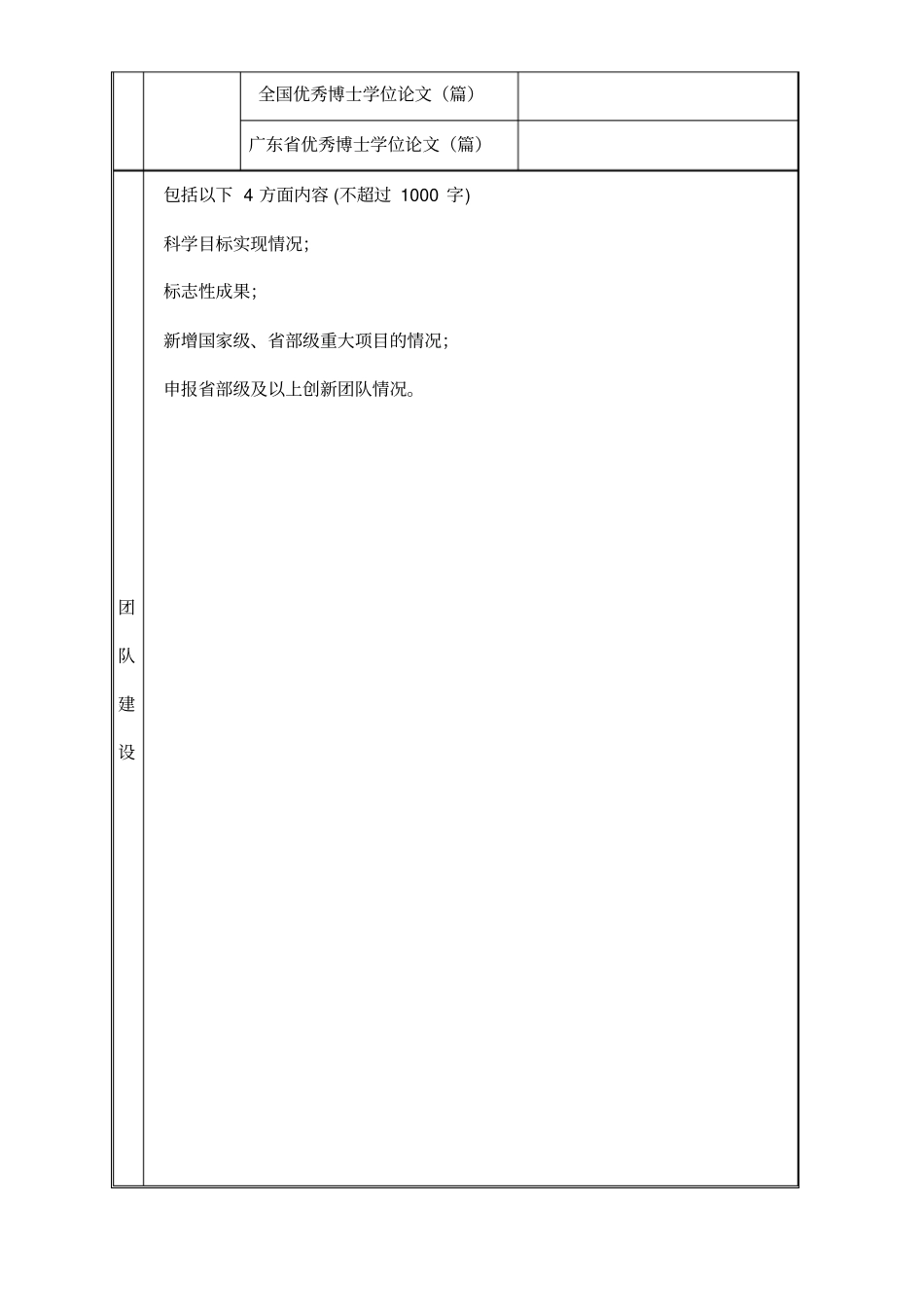 广东高等学校科技创新团队建设中期检查表_第3页