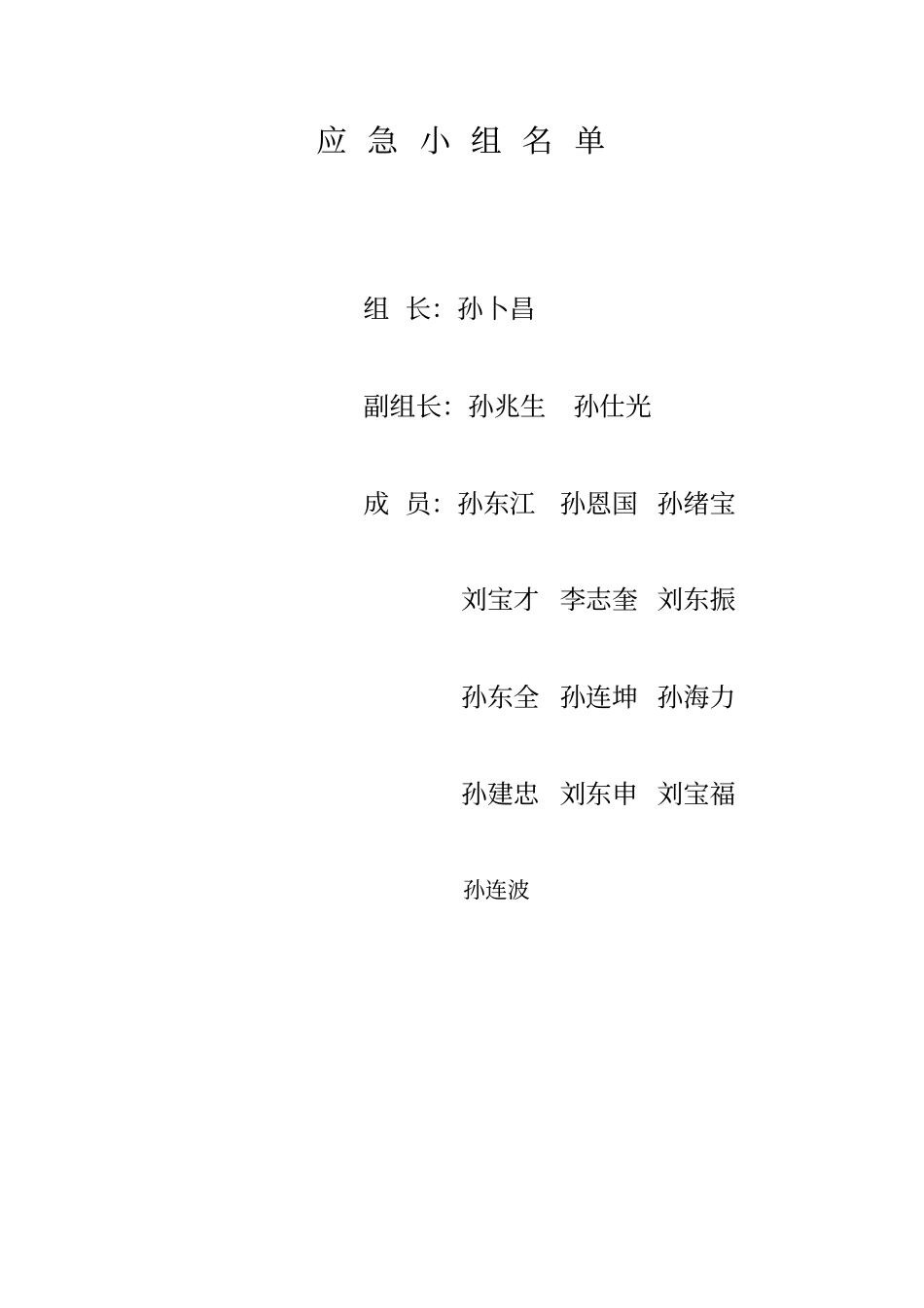 应急小组名单_第1页