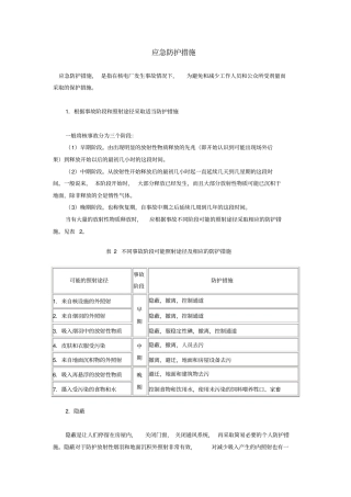 应急防护措施分析