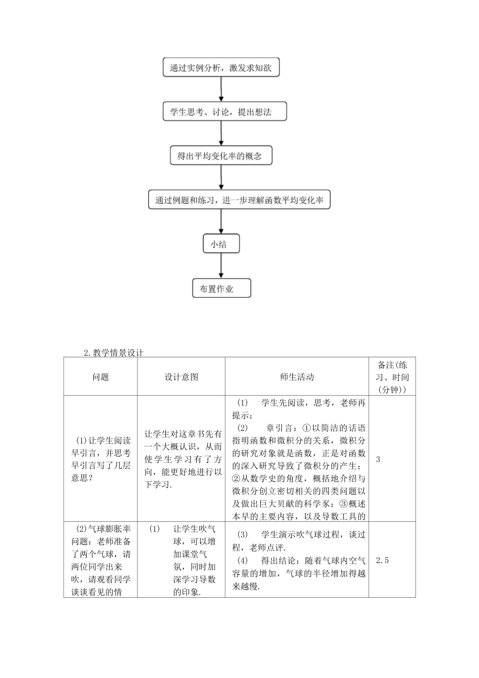 人教B版高中数学选修函数的平均变化率教案_第2页