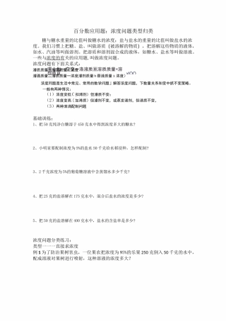 (完整)六年级浓度问题