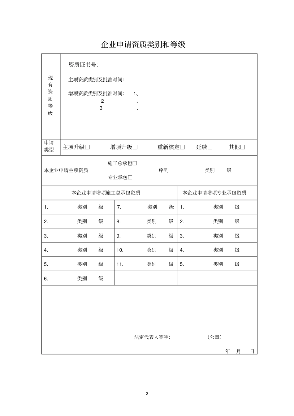 建筑业企业资质申请表范本_第3页