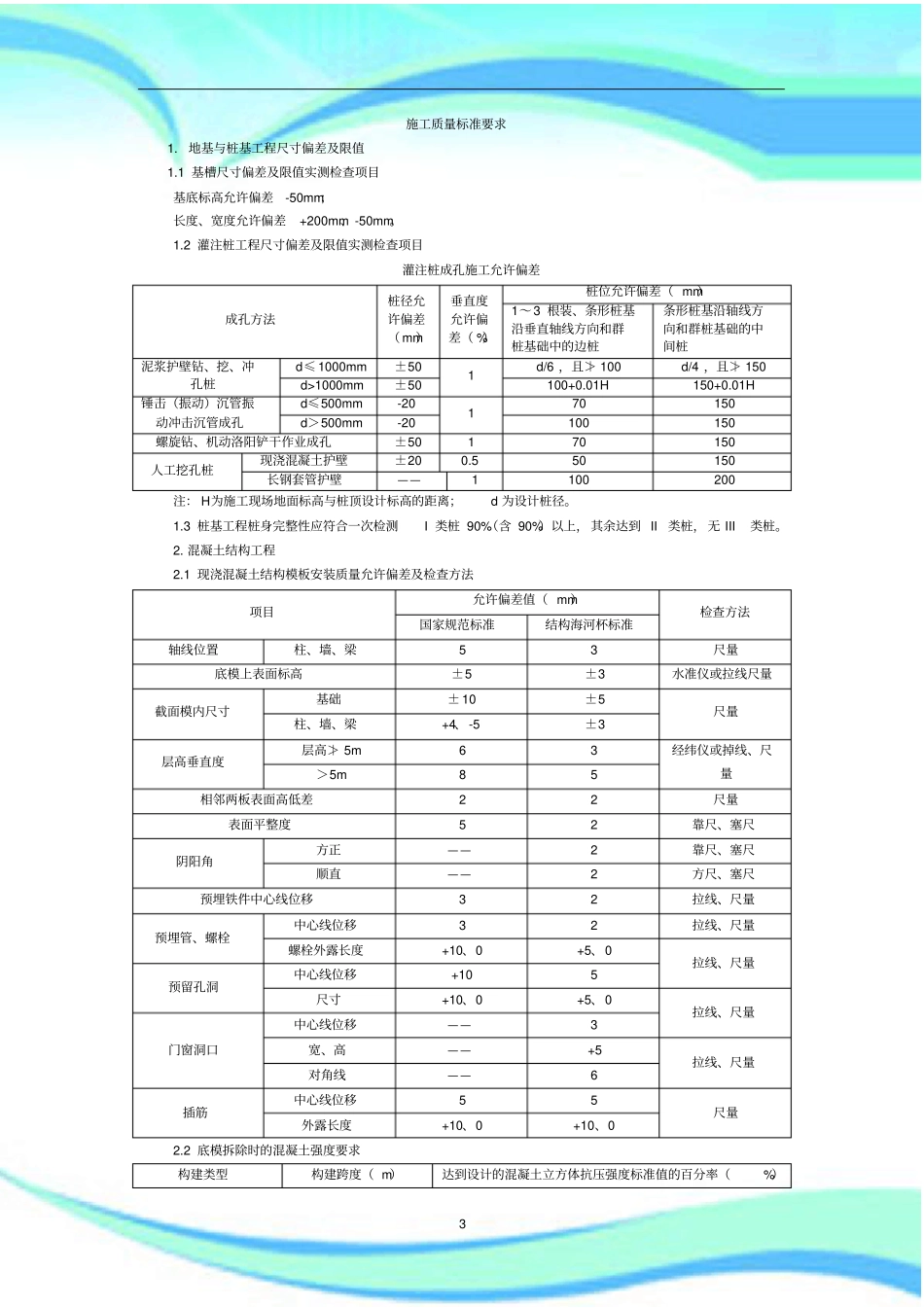 建筑工程质量允许偏差总结_第3页