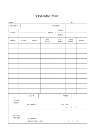 建筑工程质量验收记录汇总表