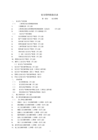 建筑施工现场安全生产目录