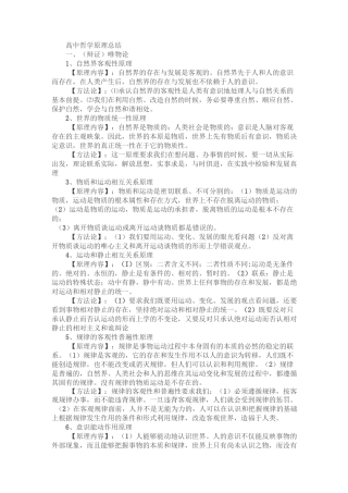 哲学原理方法论汇总
