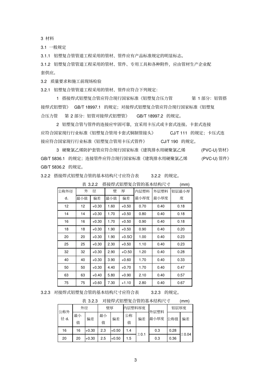 建筑燃气铝塑复合管管道工程技术规程_第3页