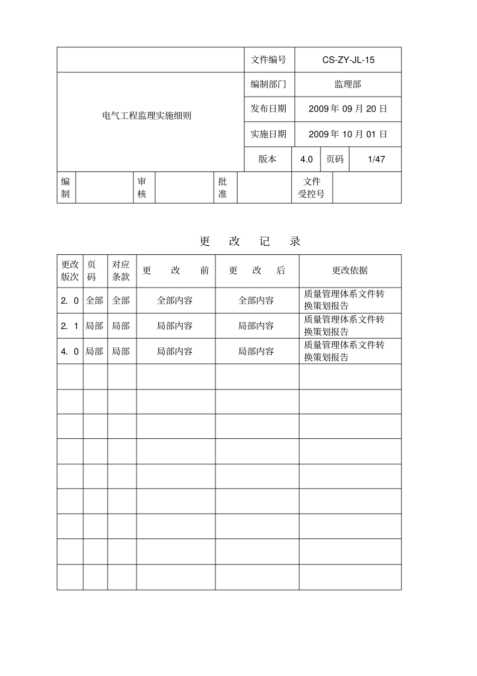 建筑电气电气工程监理实施细则_第1页