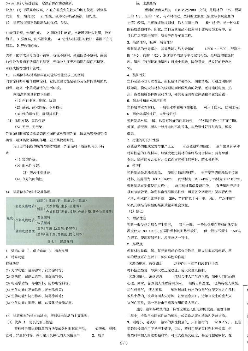 建筑装饰复习考试题改_第2页