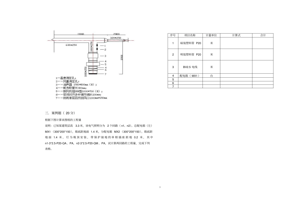 建筑设备安装工程预算试卷_第3页