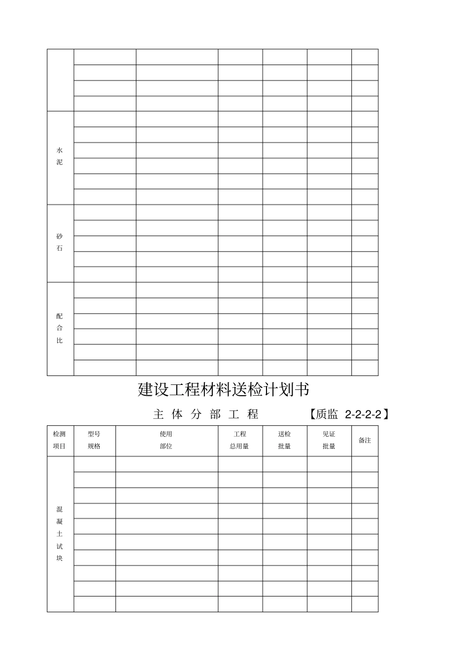 建设工程材料送检计划_第2页