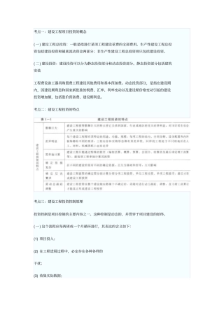建设工程项目投资的概念