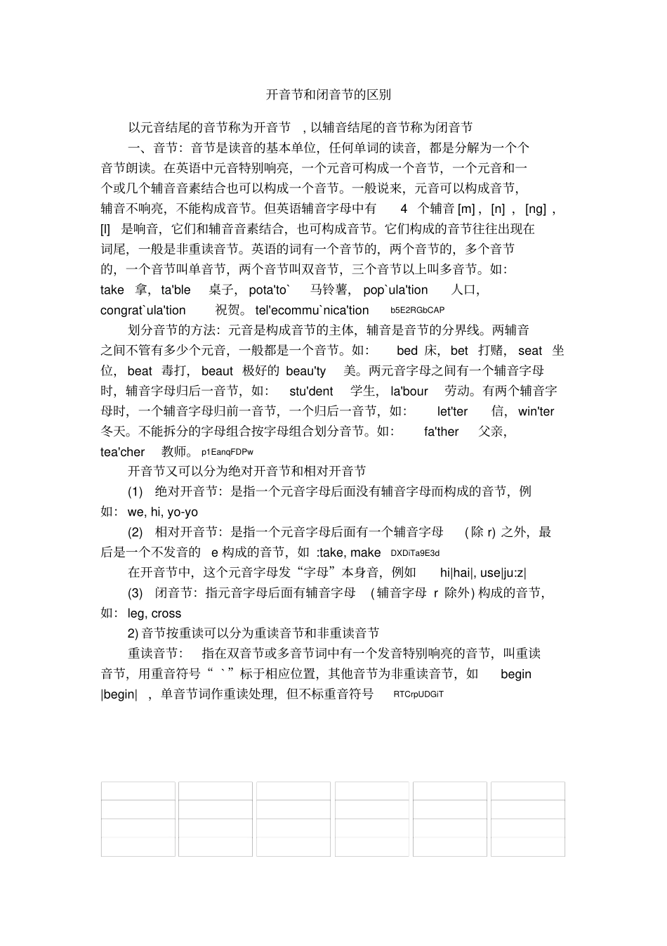 开音节和闭音节的区别_第1页