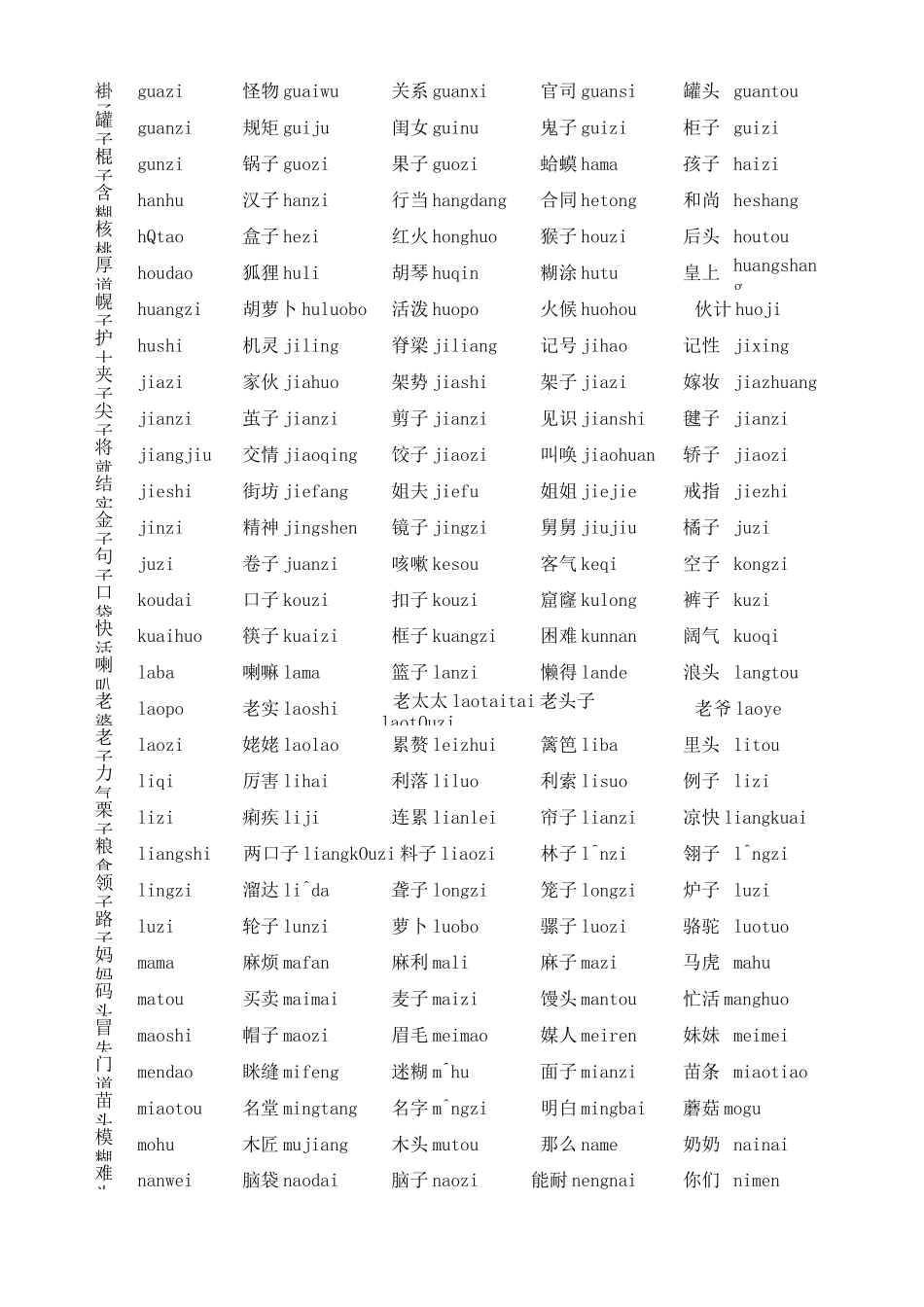 普通话轻声练习_第2页