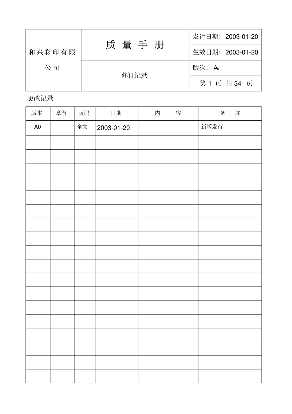彩印公司质量手册_第2页