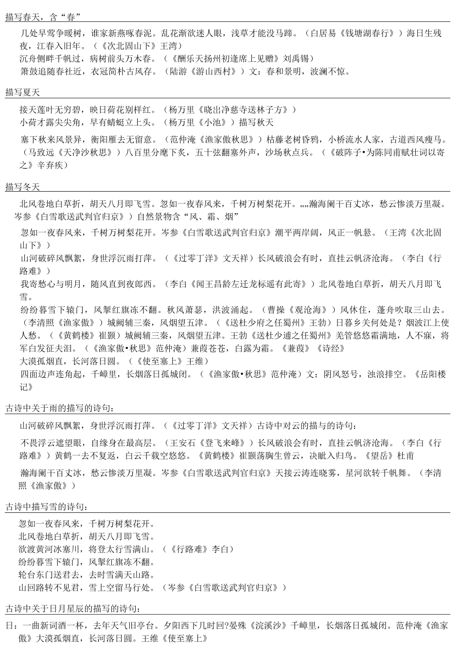 古诗文分类整理_第1页