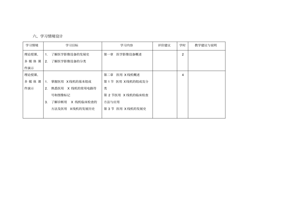 影像设备学课程标准1_第3页