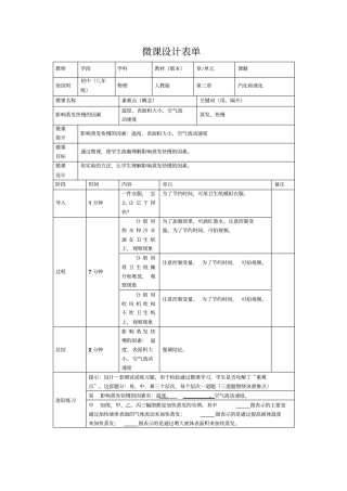 影响蒸发快慢的因素微课