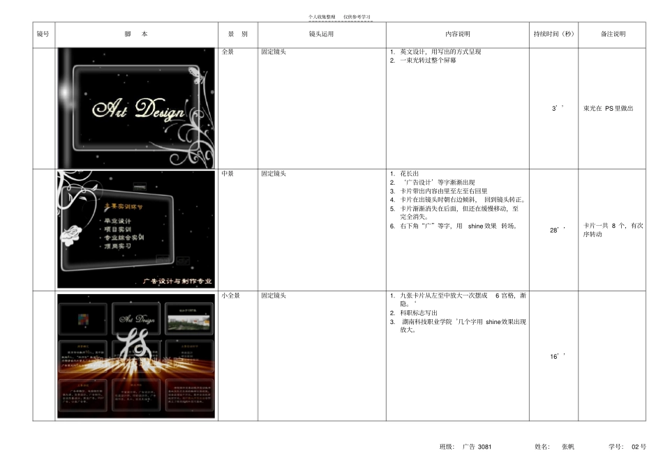 影视分镜头脚本模板_第3页