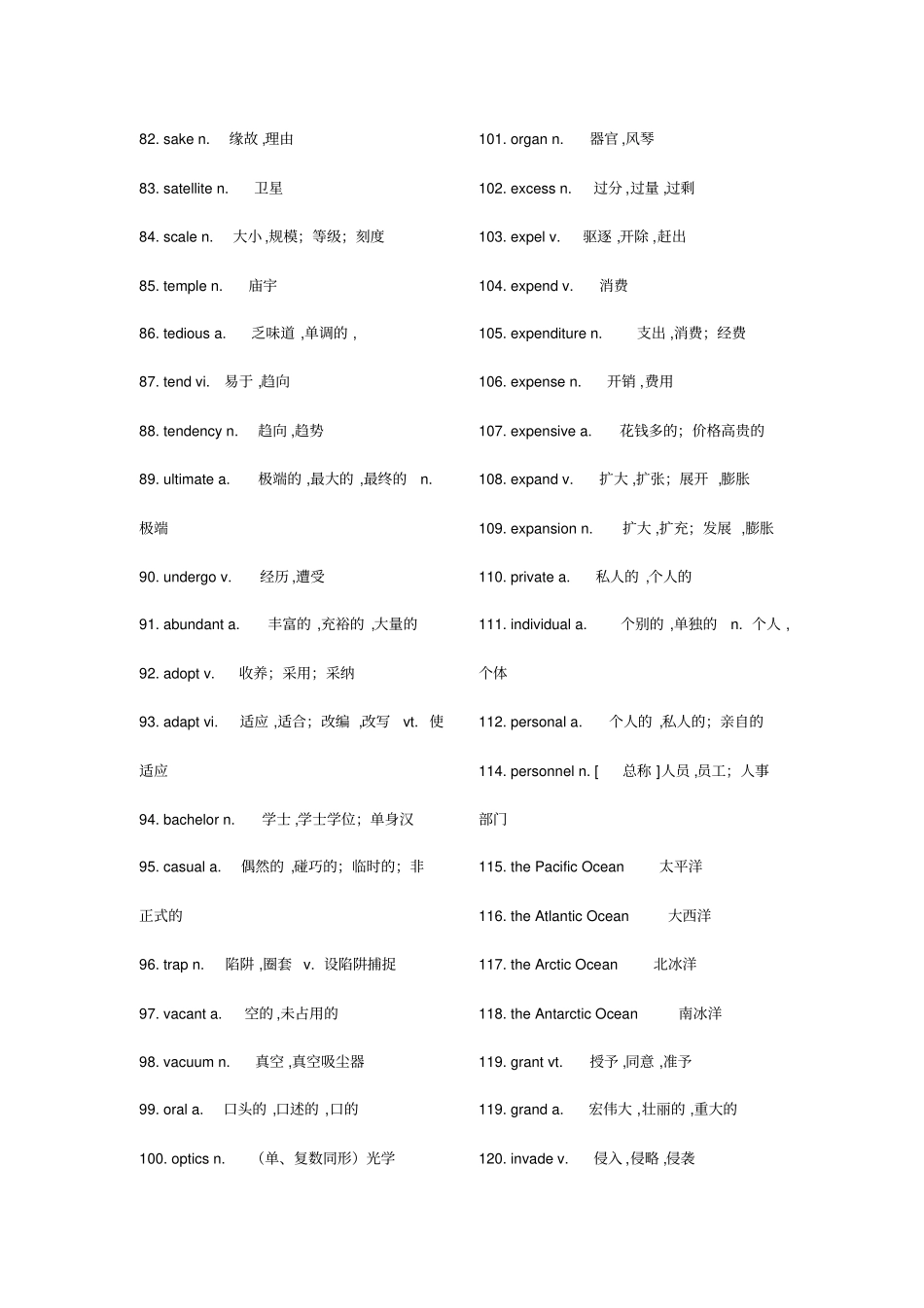 很有用近五年高考英语690个阅读高频词_第3页