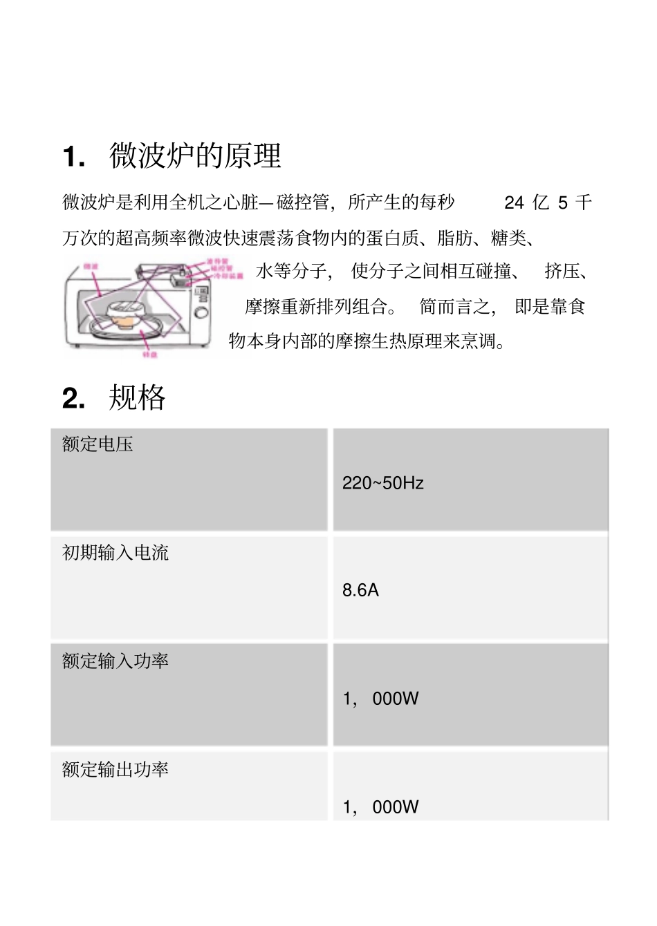 微波炉说明书_第2页