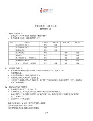 微笑列车照片和上传标准