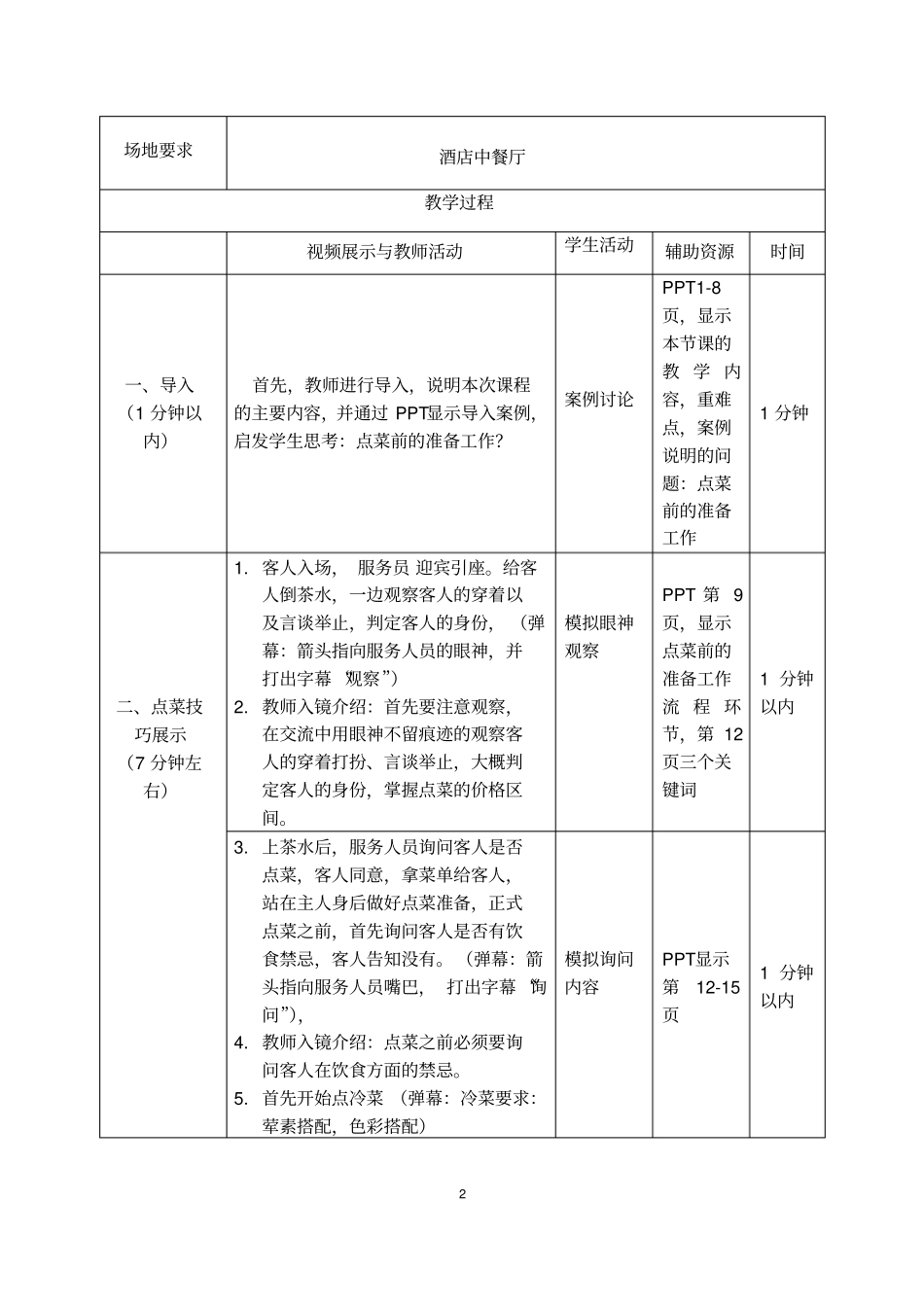 微课教学设计方案范例_第2页