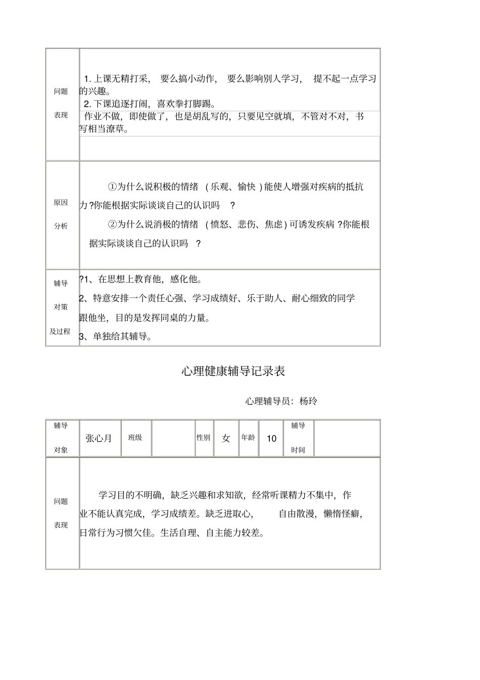 心理健康辅导记录表_第2页