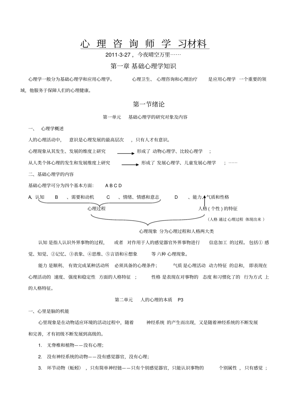 心理咨询师学习材料_第1页