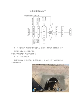 隧道施工工序