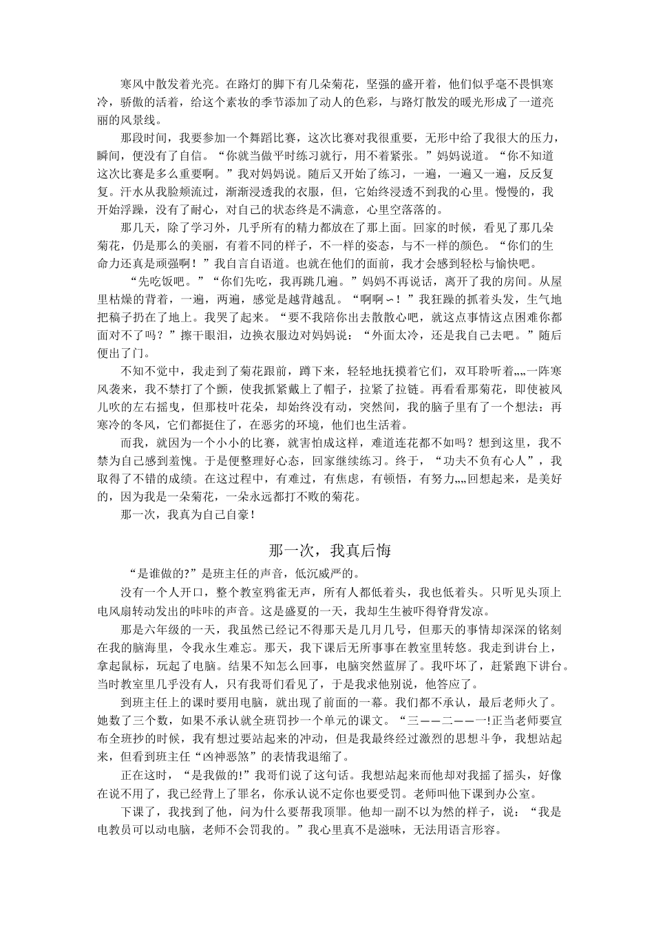 那一次我真范文_第2页