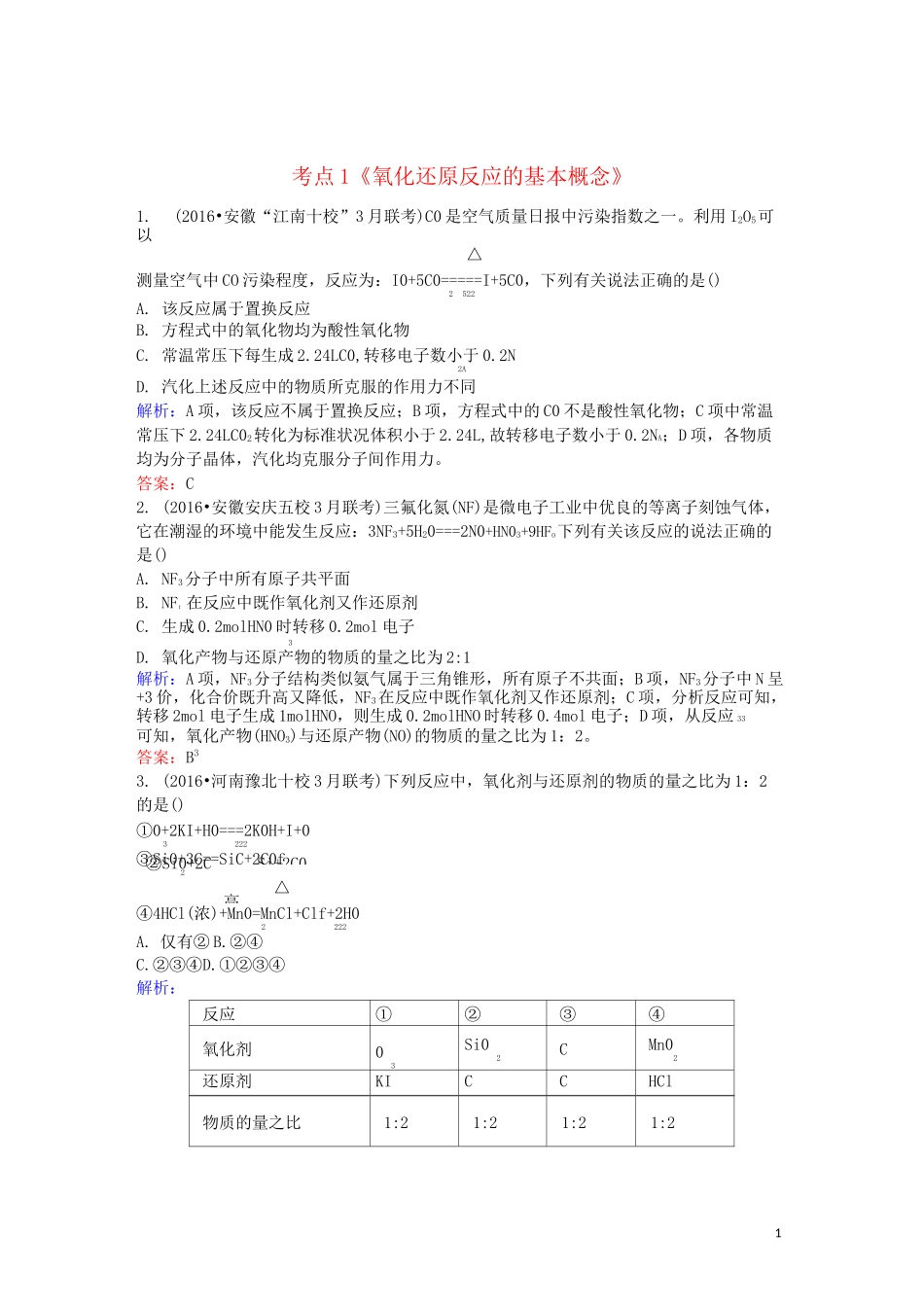 氧化还原反应与离子反应详解_第1页