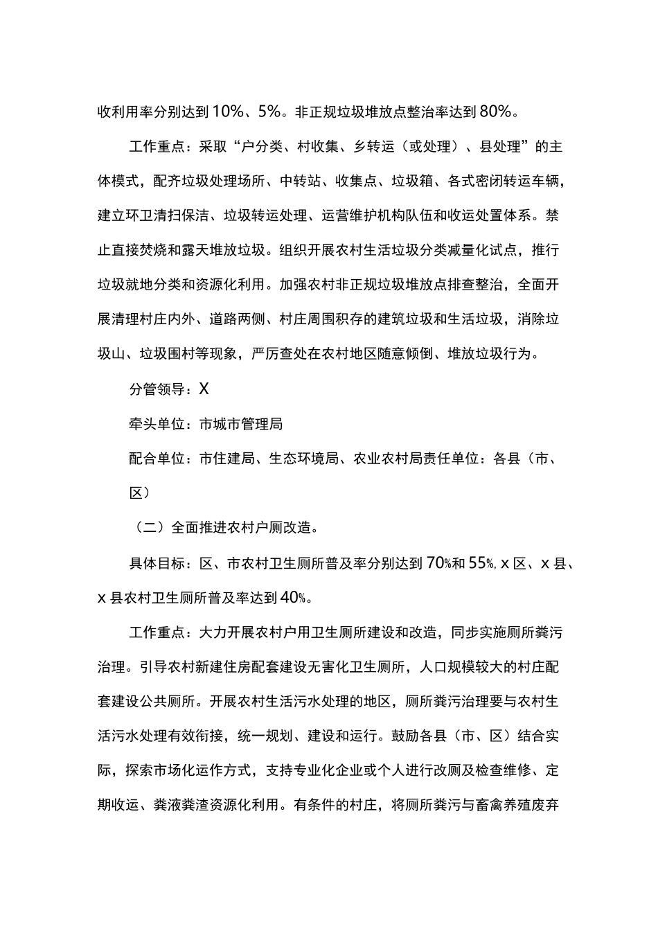 农村人居环境整治行动任务分工方案_第2页