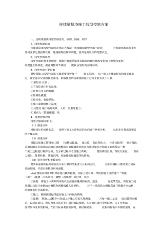 悬浇连续梁线型控制剖析