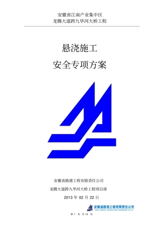悬浇施工安全方案全解