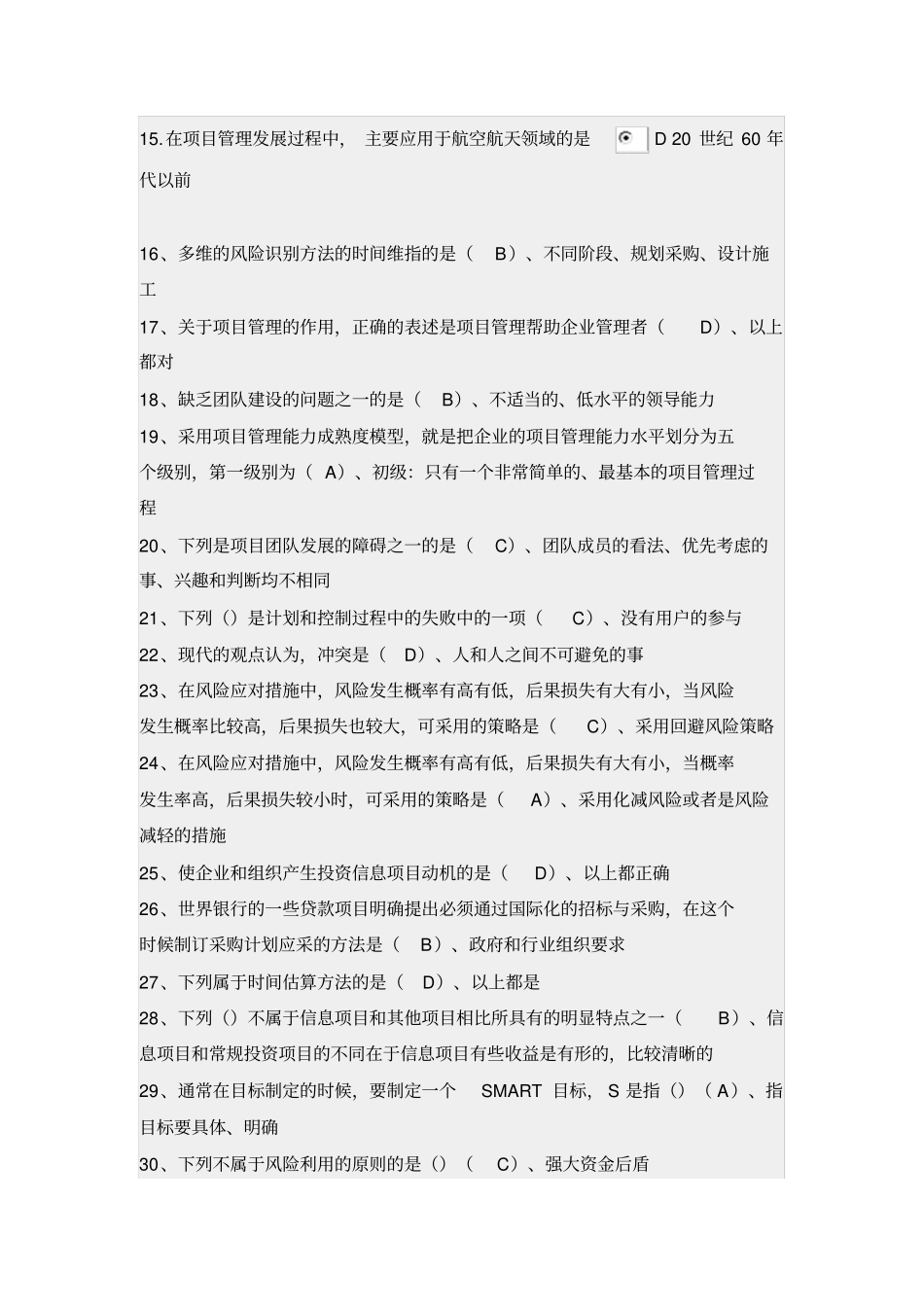 成功的项目管理试题答案_第2页