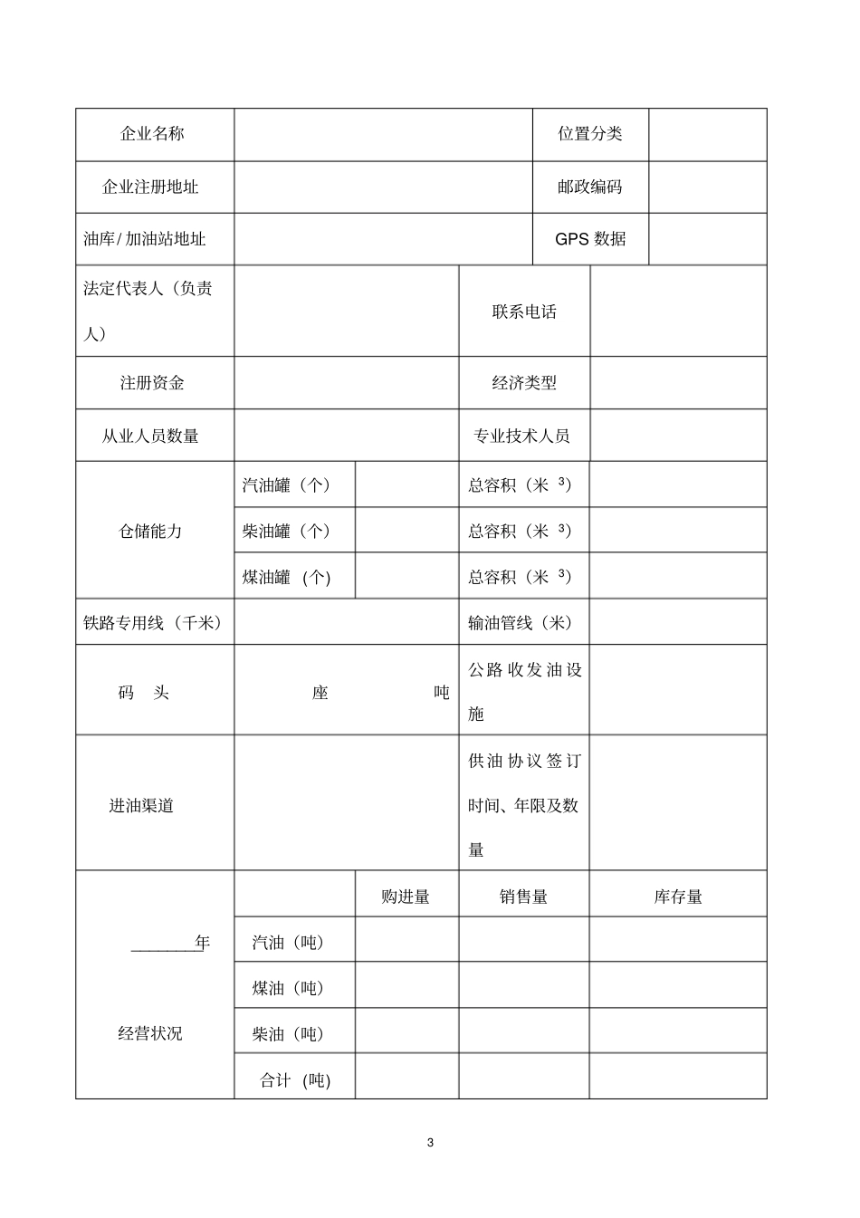 成品油经营企业年检查登记表_第3页