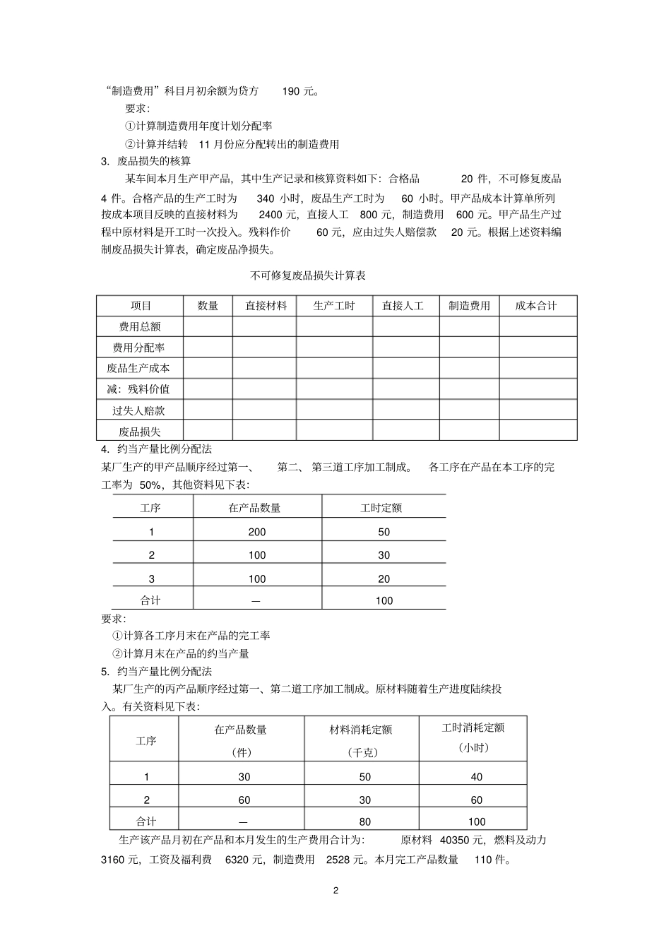 成本会计作业_第2页