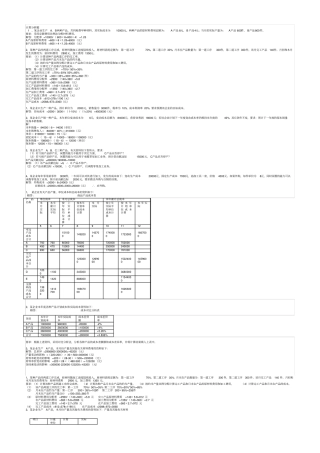 成本管理计算题