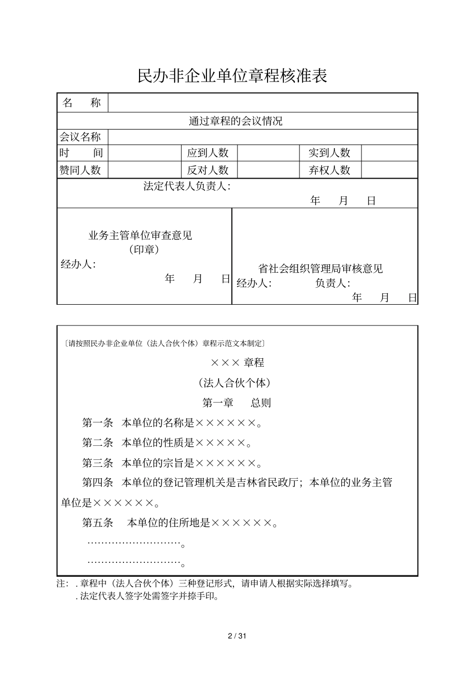 成立登记申请书_第2页