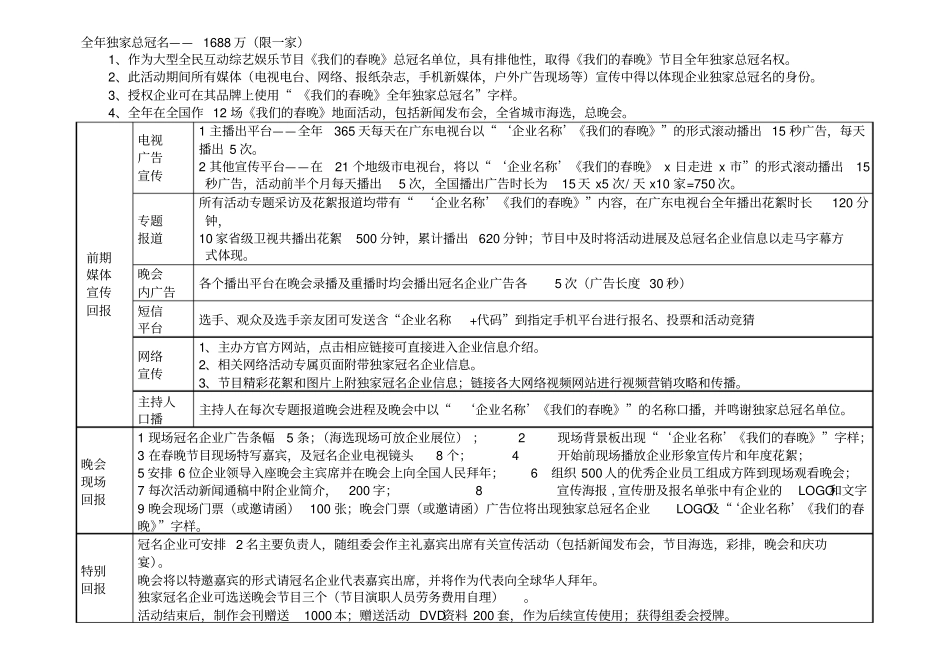 我们的春晚赞助招商方案_第1页