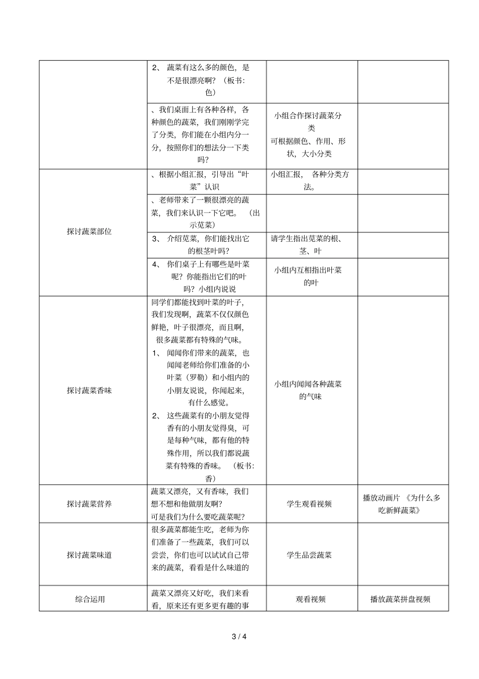 我和蔬菜交朋友教学设计_第3页