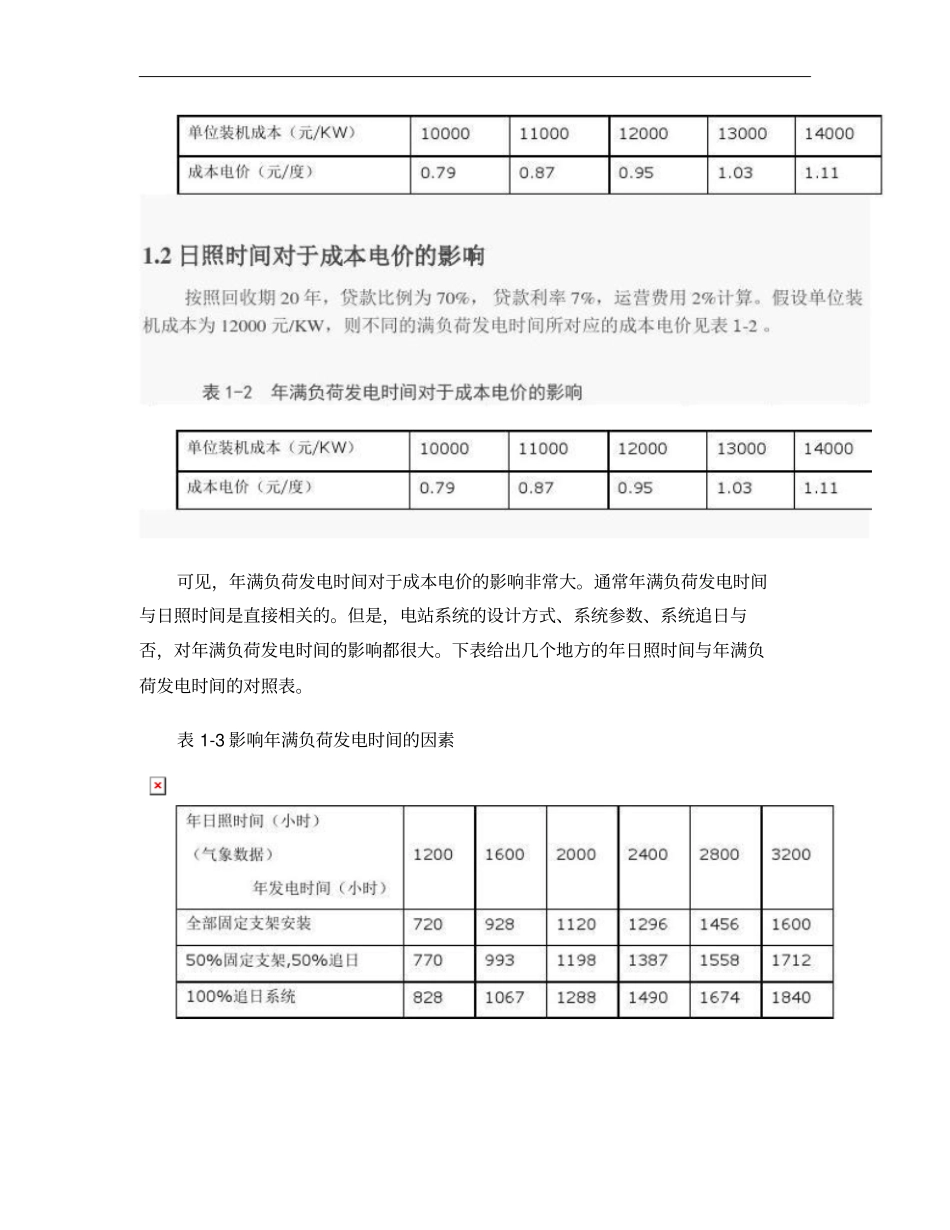 我国现阶段光伏发电成本分析概要_第2页