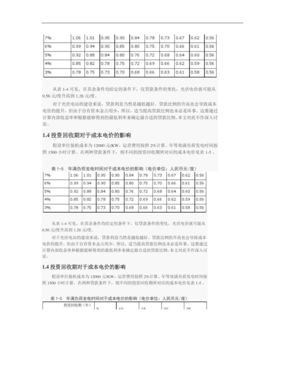 我国现阶段光伏发电成本分析概要_第3页