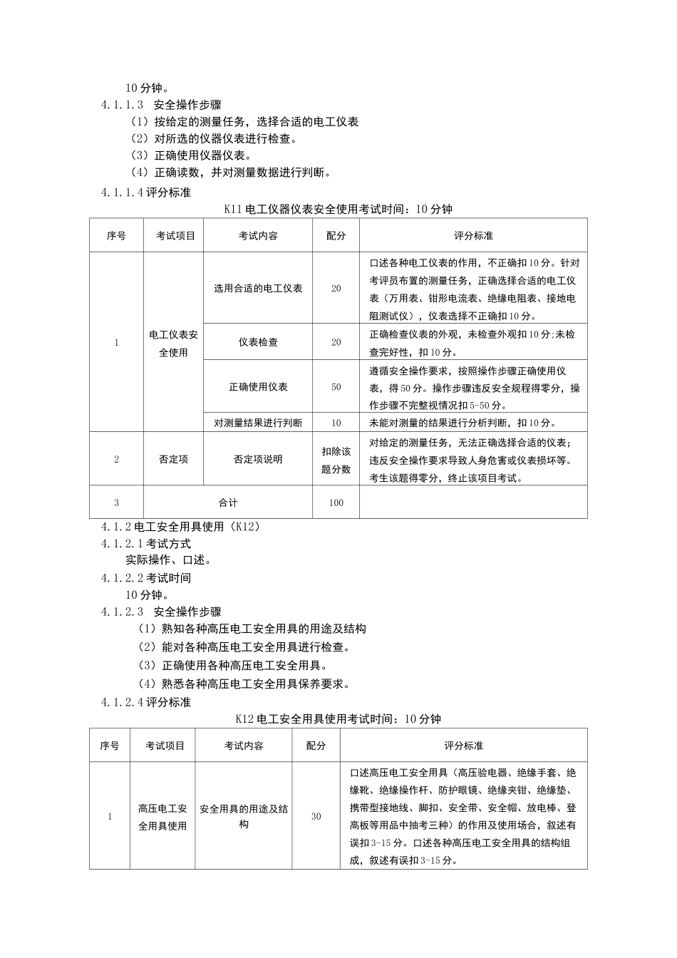 高压电工实操考试标准_第2页