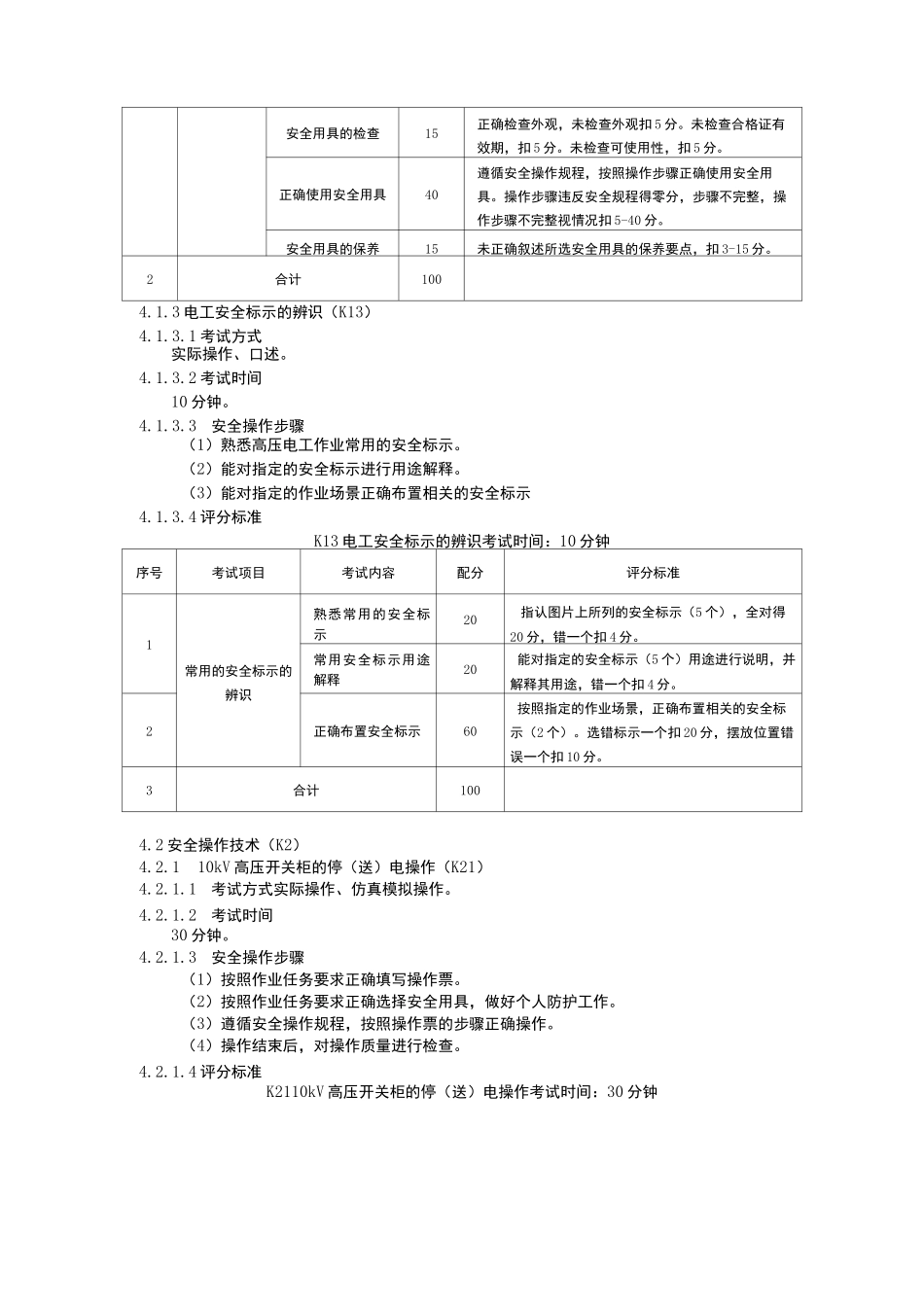 高压电工实操考试标准_第3页