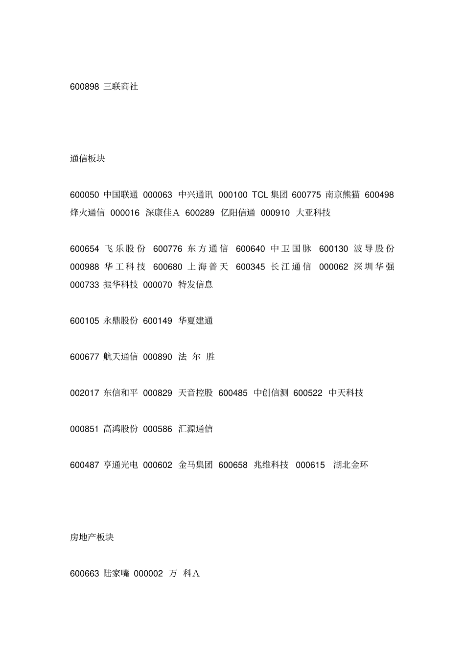 我国股票代码大全_第3页